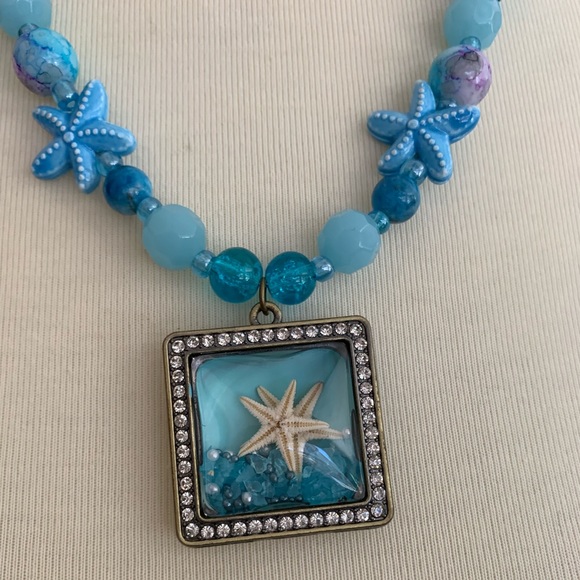 Blue Starfish Necklace - Picture 2 of 4